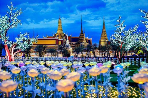 ‘Cánh đồng Hoàng gia’ Thái Lan rực sáng, chào mừng nhà vua đăng quang