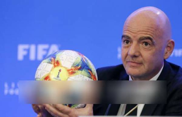 Chủ tịch FIFA Gianni Infantino trong cuộc họp báo sau phiên họp của Hội đồng FIFA tại Miami, Florida (Mỹ) ngày 15/3/2019.