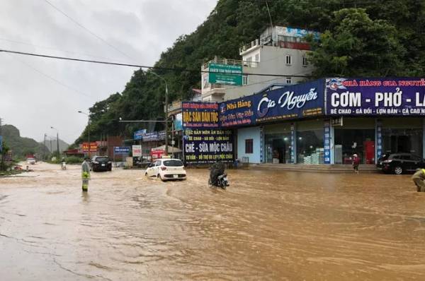 Khu vực ngã ba đường mới huyện Mộc Châu