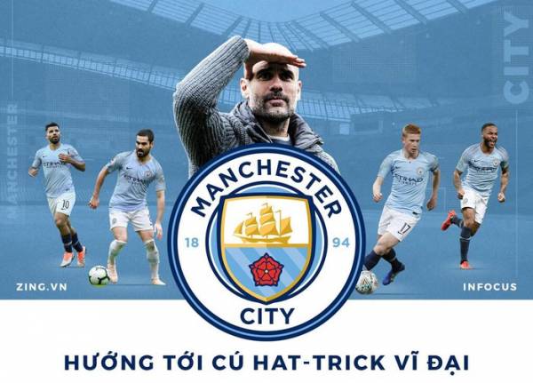 Man City hướng tới cú hat-trick vĩ đại