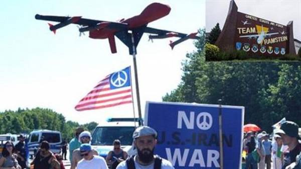 Người Đức biểu tình chống lại căn cứ không quân Mỹ ở Ramstein