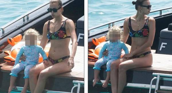 Irina Shayk ngồi bên con gái nhỏ trên du thuyền ở Ibiza vào hôm qua.