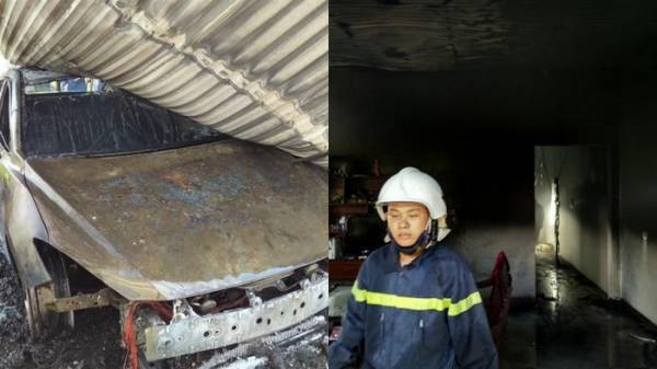 Hiện trường nơi xảy ra đám cháy.