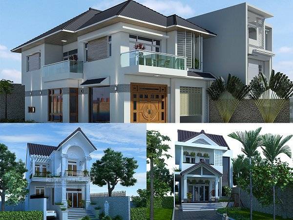 Một số mẫu nhà 2 tầng mái thái từ đơn giản đến cầu kì. (Ảnh minh họa)