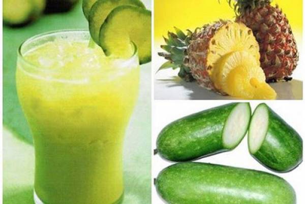 Nước ép bí đao và dứa giúp bạn chống lại quá trình lão hóa da