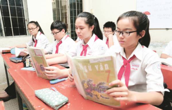 Giờ học Văn. Ảnh: INT