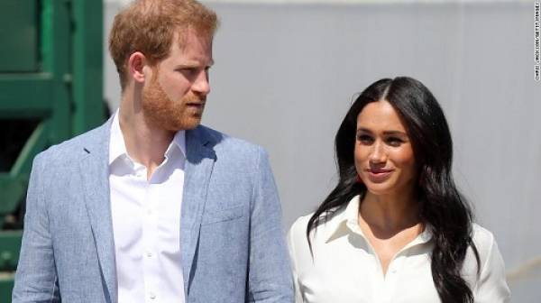 Hoàng tử Harry và công nương Meghan. Ảnh: CNN