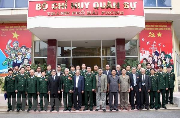 Trung tướng Đặng Kinh tại buổi gặp mặt các thế hệ thủ trưởng bộ chỉ huy qua các thời kỳ. (Ảnh: Tống Trọng/TTXVN)