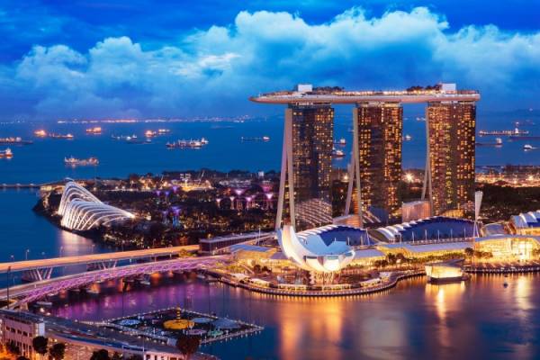 Marina Bay Sands - công trình nổi tiếng của Singapore.