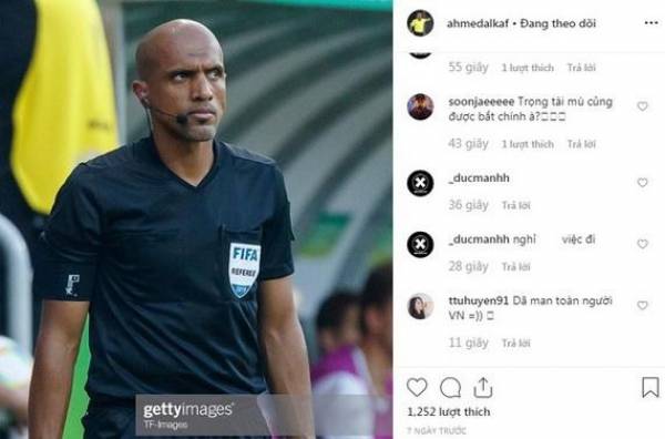 Một số lời bình luận khiếm nhã của CĐV Việt Nam trên trang cá nhân của trọng tài người Oman