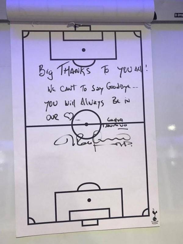 Lời tri ân của huấn luyện viên Pochettino. Ảnh: Twitter.