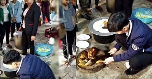 Rể mới lần đầu trổ tài chặt thịt gà được cả nhà vợ đứng xem, ‘áp lực’ hơn cả đi thi đấu chuyên nghiệp