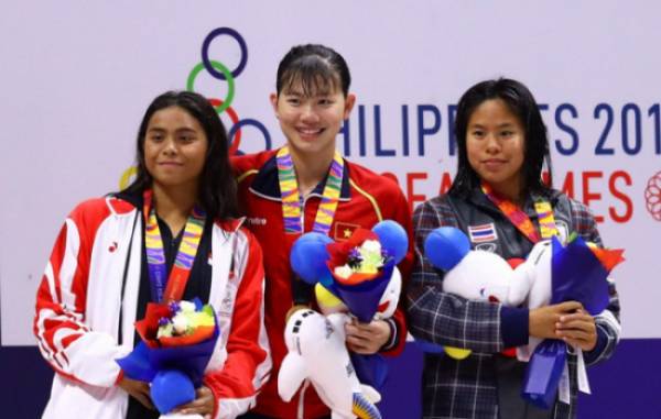 Ánh Viên giành HCV đầu tiên tại SEA Games 30. Ảnh: Zing