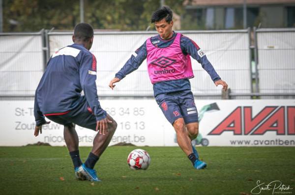 Tại Sint-Truidense, Công Phượng không được ra sân nhiều trong màu áo đội một. Ảnh: STVV.