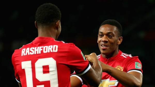 Những trụ cột của MU như Rashford và Martial nhiều khả năng sẽ đá chính trong trận đấu với AZ rạng sáng mai. (Ảnh: Getty).