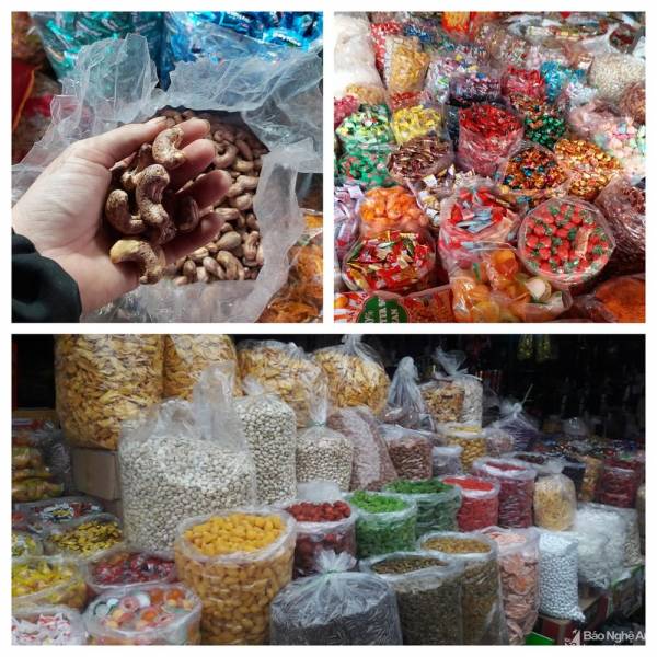 Bánh kẹo “3 không“: Không bao bì, nhãn mác, không hạn sử dụng bày bán tràn lan trên thị trường. Ảnh: Thanh Phúc