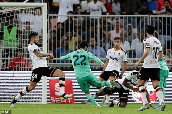 Real Madrid tạo ra khá nhiều cơ hội ghi bàn ở hiệp 1