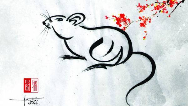 Tự họa Chuột mừng Tết