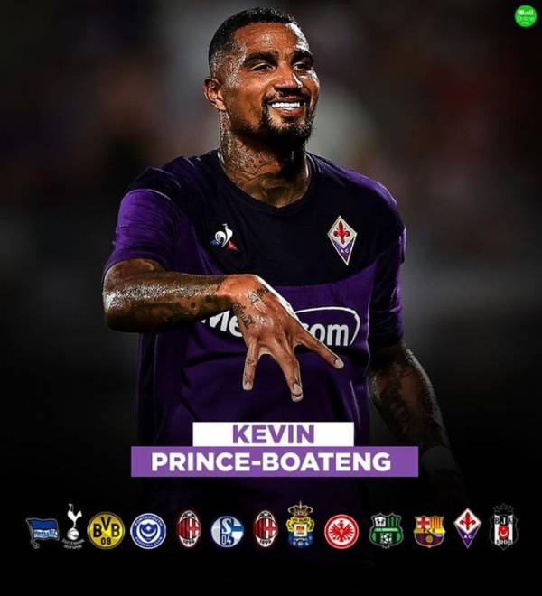 Boateng đã đầu quân cho 13 đội bóng trong vòng 13 năm. Ảnh: Daily Mail.