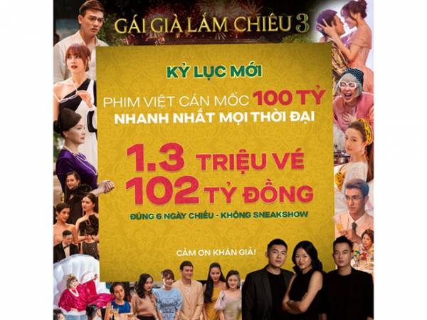 Gái già lắm chiêu 3 công bố kỷ lục 102 tỉ đồng sau 6 ngày chiếu