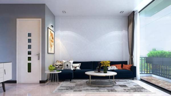 Ngoài chiếc ghế sofa đặt ở giữa nhà, hầu như tất cả các chi tiết trang trí cho đến nội thất đều sở hữu gam màu trắng đẹp mắt.