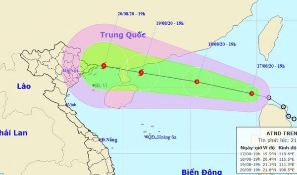 Áp thấp nhiệt đới vào Biển Đông
