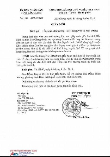 Tỉnh Bắc Giang, Bắc Ninh họp tìm phương án giải cứu sông Cầu đang “giãy chết”!