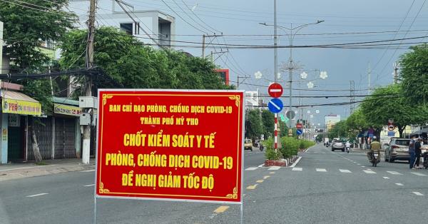 Tiền Giang: TP.Mỹ Tho phong tỏa chặt, tạm dừng mọi hoạt động kinh tế - xã hội